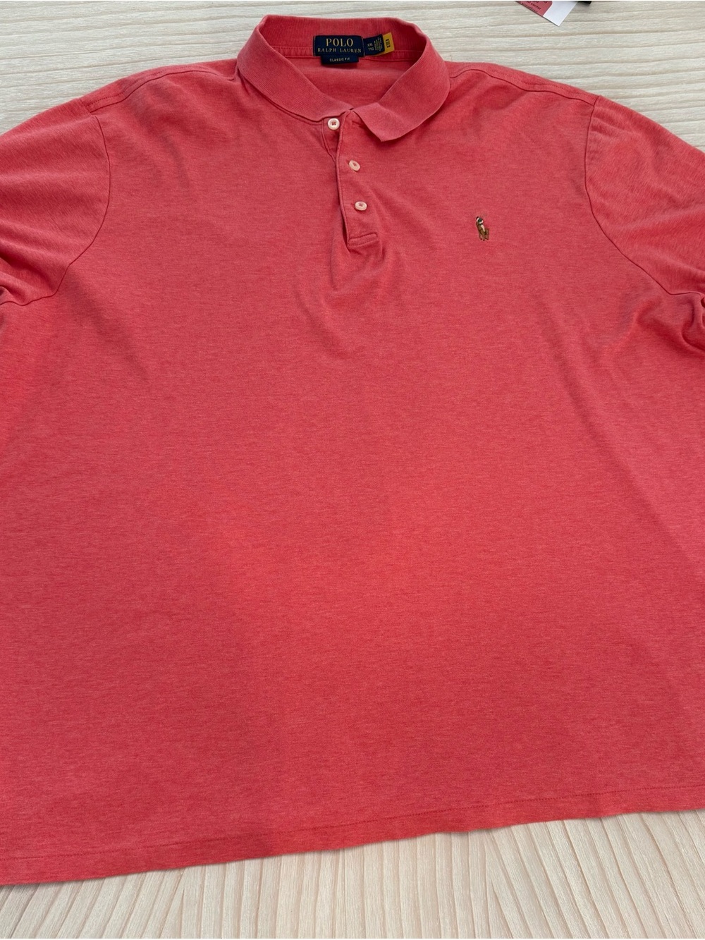 Polo by Ralph Lauren Men's Coral-Red Polo Shirt - Picture 6 of 6